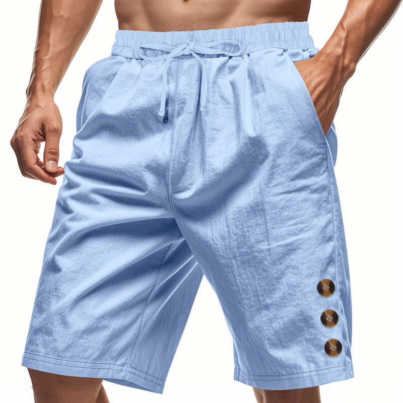 Men's Summer Loose Linen Beach Shorts