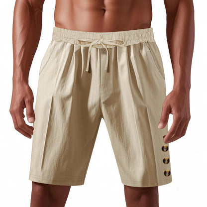 Men's Summer Loose Linen Beach Shorts