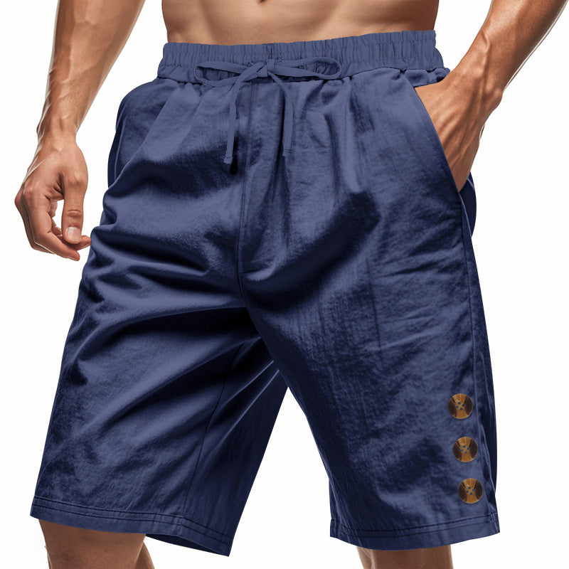 Men's Summer Loose Linen Beach Shorts