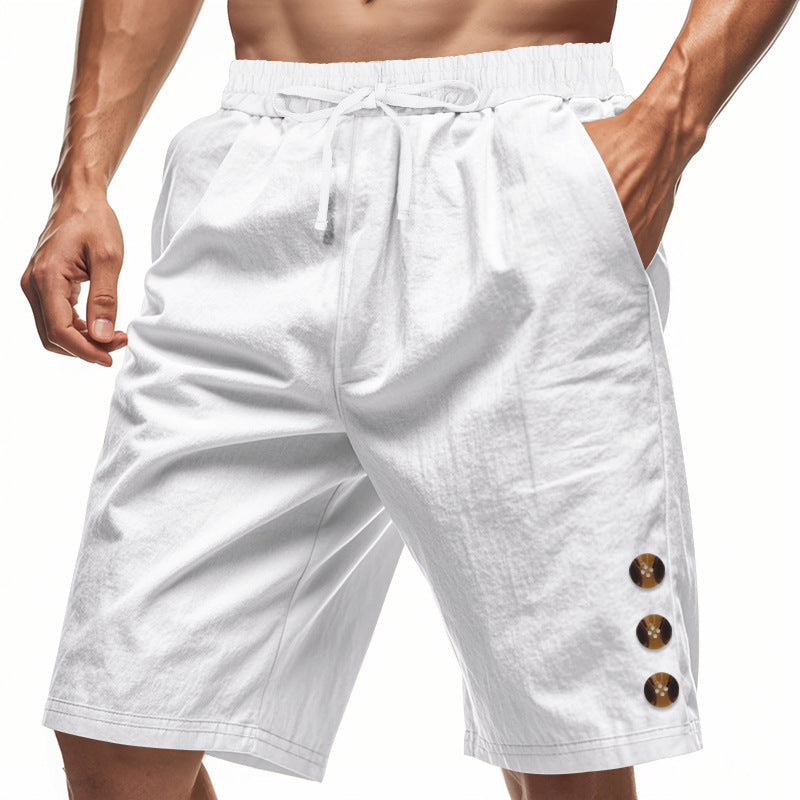 Men's Summer Loose Linen Beach Shorts