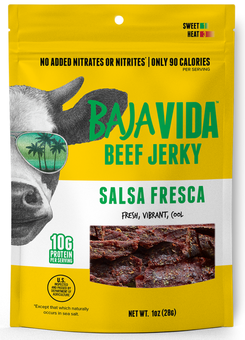 Baja Vida Snacks Salsa Fresca Beef Jerky - 1 OZ 72 Pack