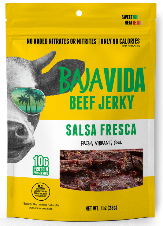 Baja Vida Snacks Salsa Fresca Beef Jerky - 1 OZ 72 Pack