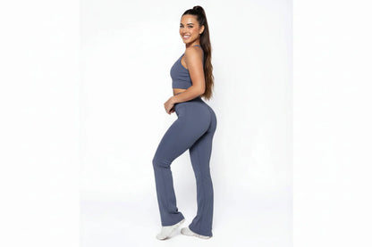 PHIA Aura Contrast V-Waist Flare Leggings