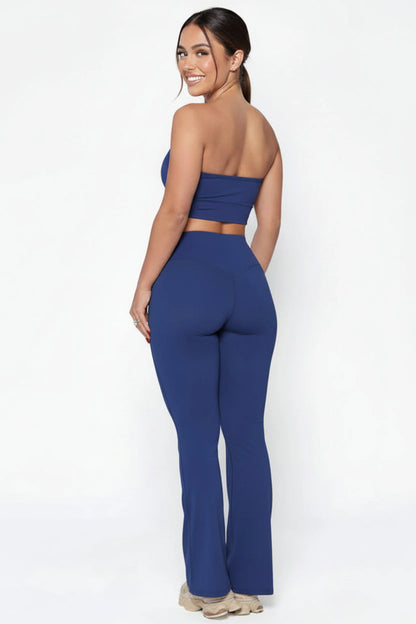 PHIA Aura Contrast V-Waist Flare Leggings