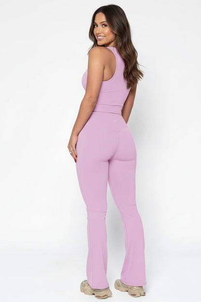 PHIA Aura Contrast V-Waist Flare Leggings