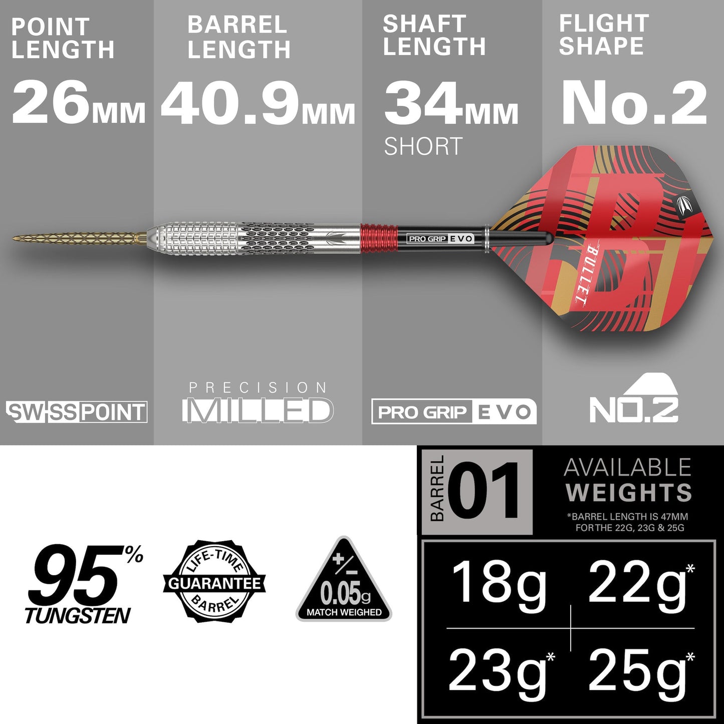 TARGET - Stephen Bunting G5 - 95% Tungsten - 23g