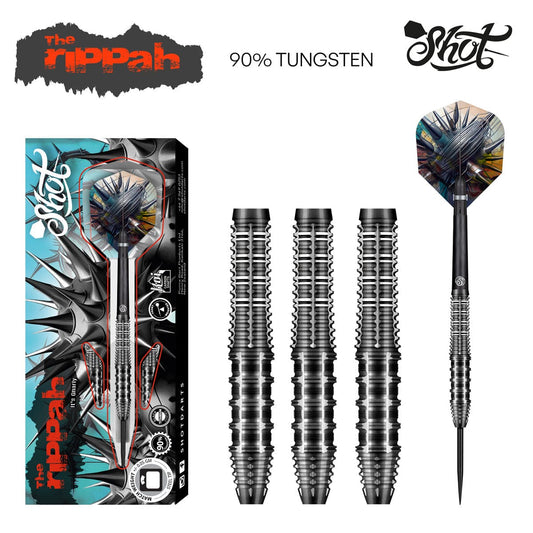 SHOT - Gnarly Rippah Steel Tip Darts - 90% Tungsten - 26g