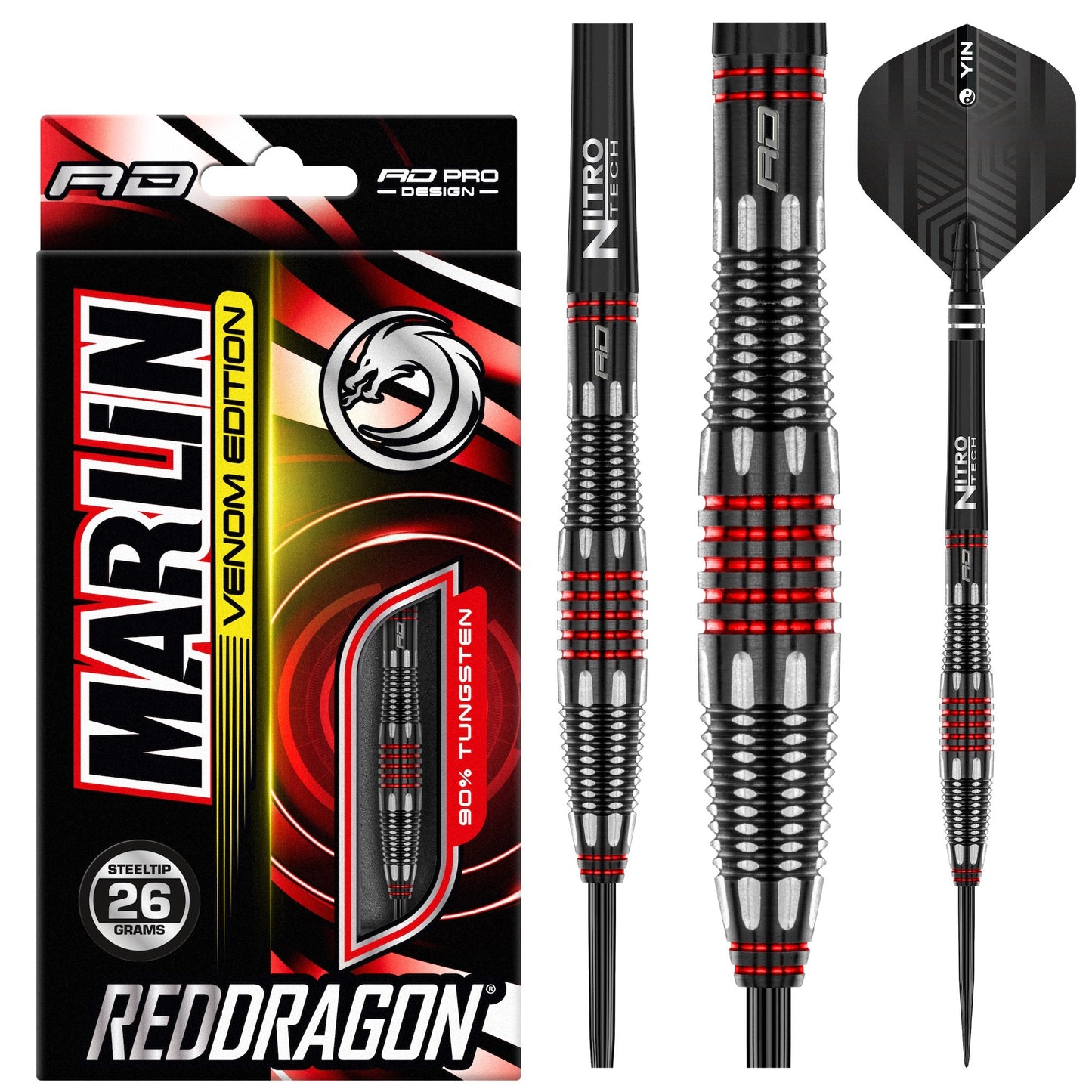 RED DRAGON - Marlin Venom Darts - 90% Tungsten - 26g