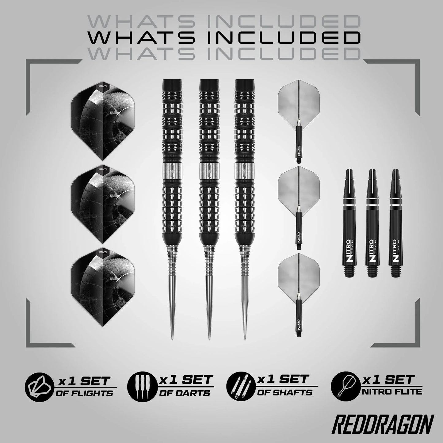 RED DRAGON - 24g RECON PARALLEL Darts - 90% Tungsten
