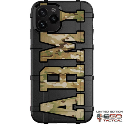 ARMY Text Yellow or OCP Lettering Custom Printed Case Design for Apple, Samsung, Google & Motorola Phone Models