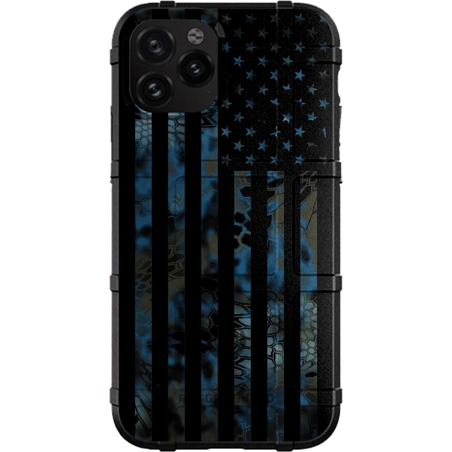 US Flag Subdued over Kryptek Camouflage Custom Printed Case Design for Apple, Samsung, Google & Motorola Phone Models (Choose Your Color Camo)