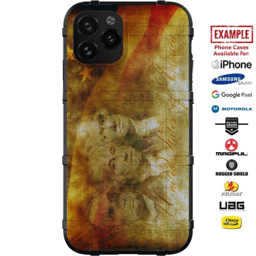 We The People, Constitution Founding Fathers US American Flag Custom Printed Case Design for Apple, Samsung, Google & Motorola Phone Models