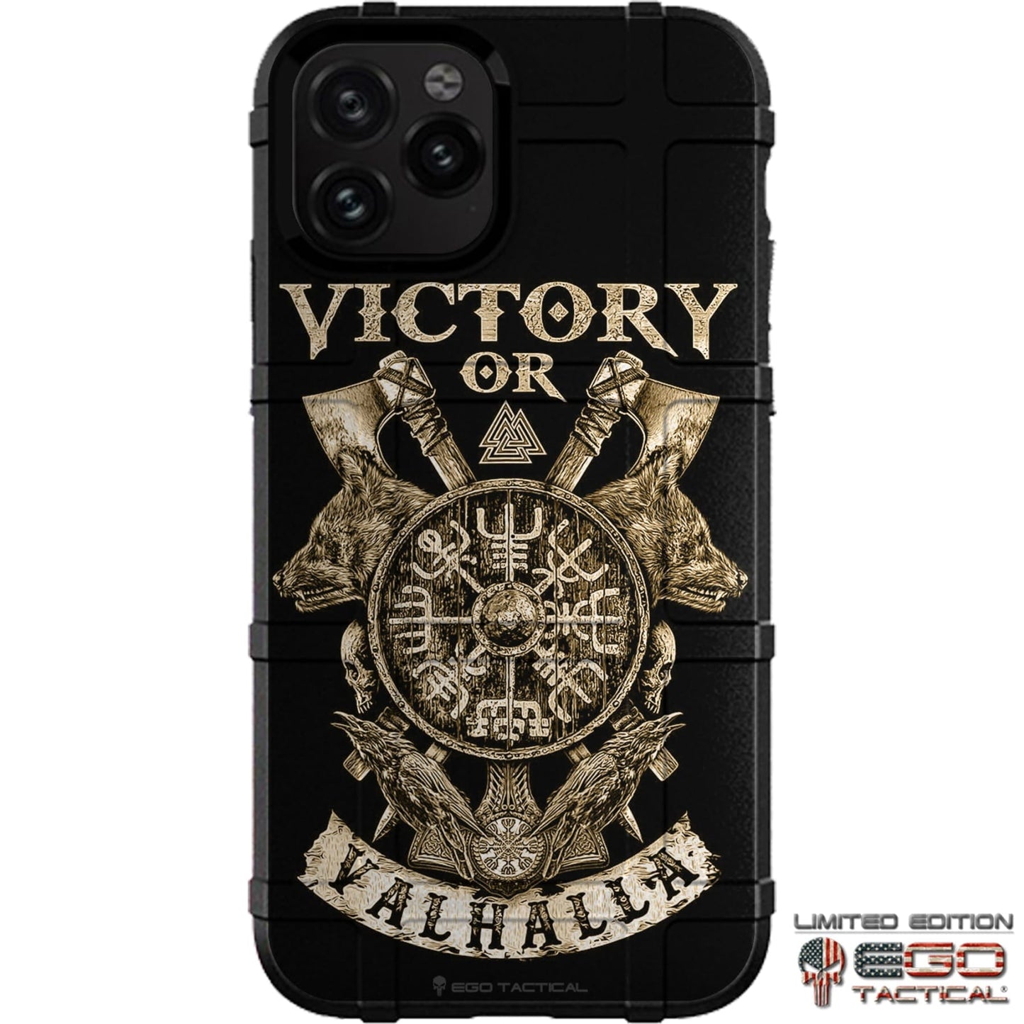Victory or Valhalla Viking Norse Custom Printed Case Design for Apple, Samsung, Google & Motorola Phone Models