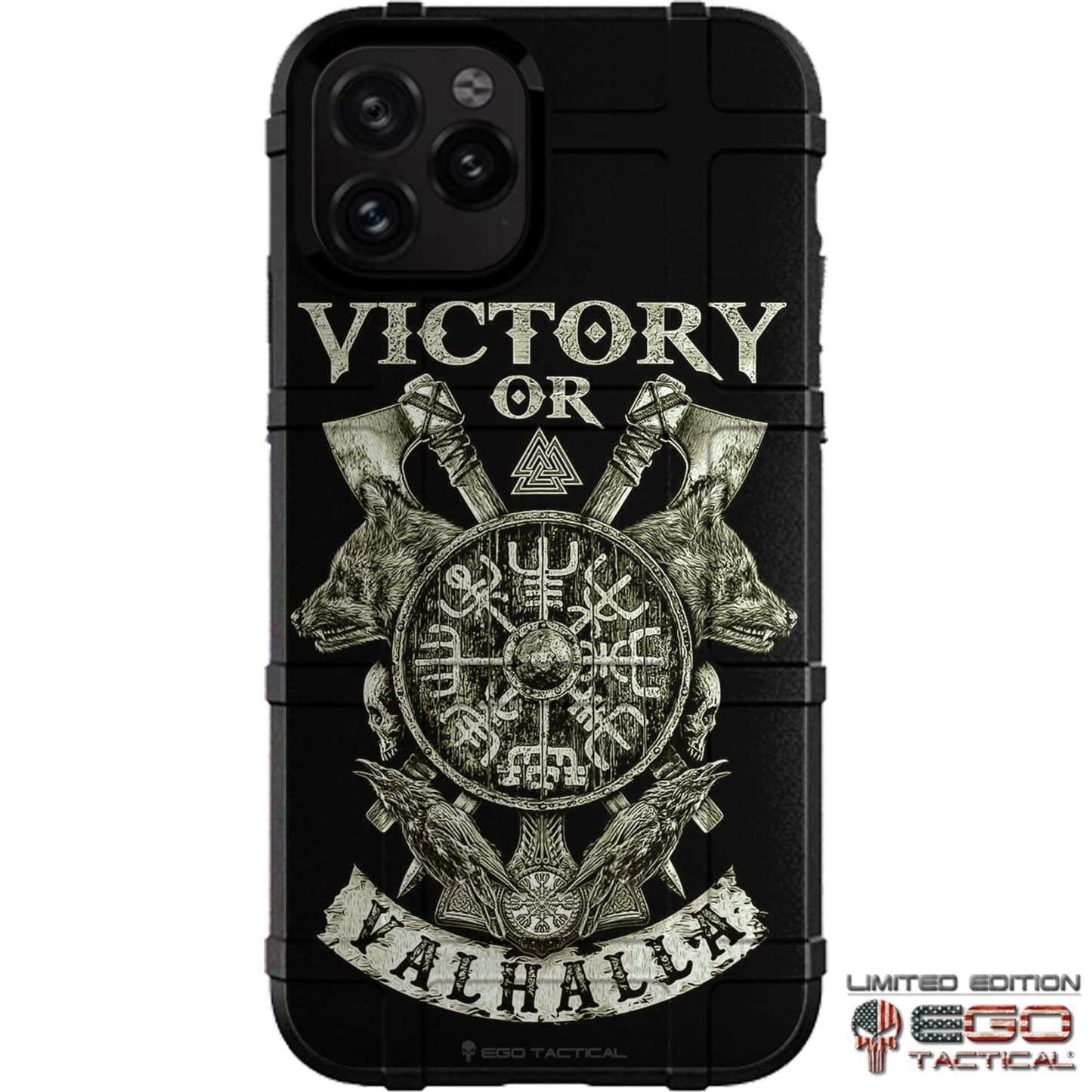 Victory or Valhalla Viking Norse Custom Printed Case Design for Apple, Samsung, Google & Motorola Phone Models