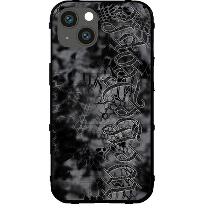 Kryptek Typhon Camo under We The People Type Script Custom Printed Case Design for Apple, Samsung, Google & Motorola Phone Models