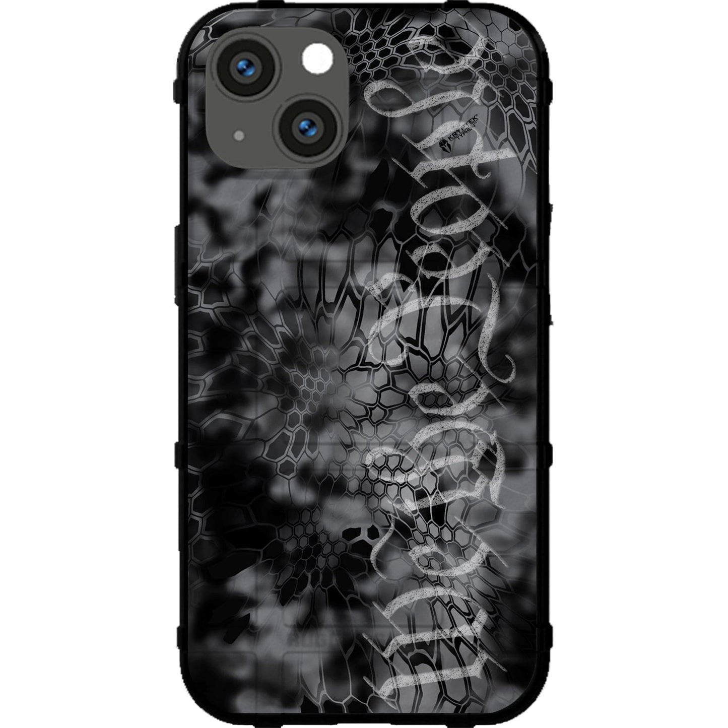 Kryptek Typhon Camo under We The People Type Script Custom Printed Case Design for Apple, Samsung, Google & Motorola Phone Models