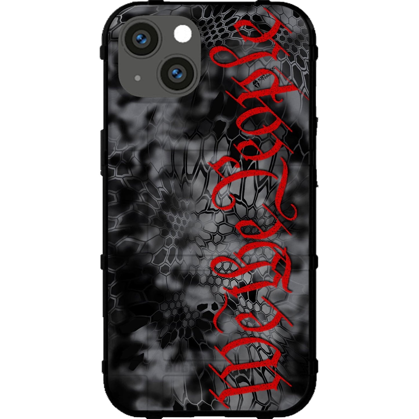 Kryptek Typhon Camo under We The People Type Script Custom Printed Case Design for Apple, Samsung, Google & Motorola Phone Models