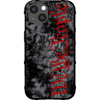 Kryptek Typhon Camo under We The People Type Script Custom Printed Case Design for Apple, Samsung, Google & Motorola Phone Models