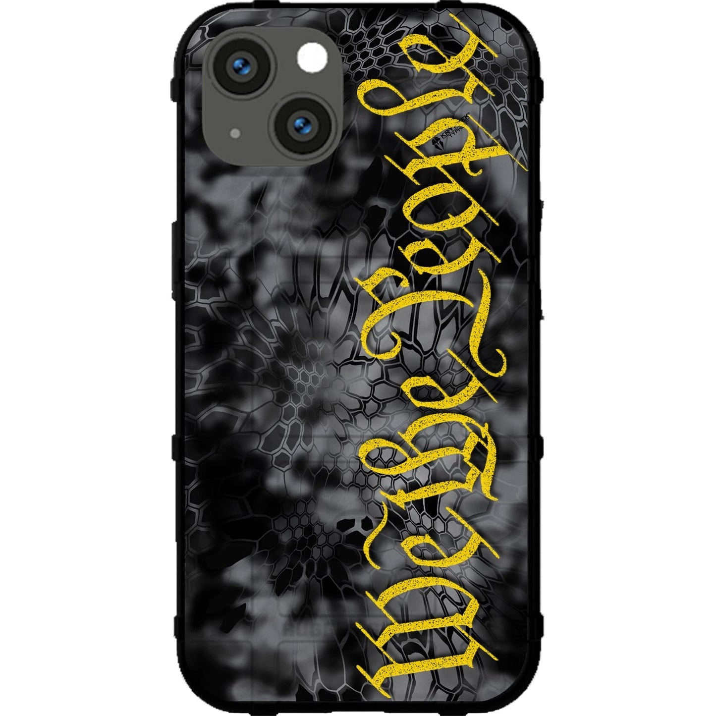Kryptek Typhon Camo under We The People Type Script Custom Printed Case Design for Apple, Samsung, Google & Motorola Phone Models