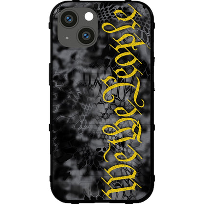 Kryptek Typhon Camo under We The People Type Script Custom Printed Case Design for Apple, Samsung, Google & Motorola Phone Models