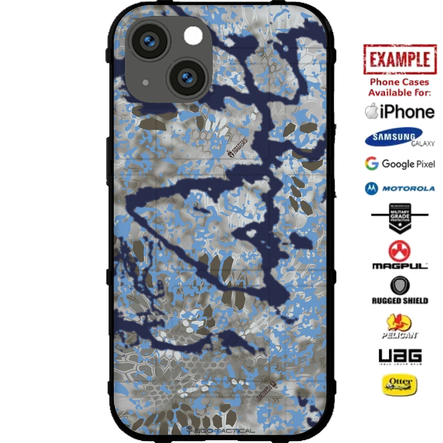 Kryptek Obskura Signa Official Camouflage Pattern Custom Printed Case Design for Apple, Samsung, Google & Motorola Phone Models