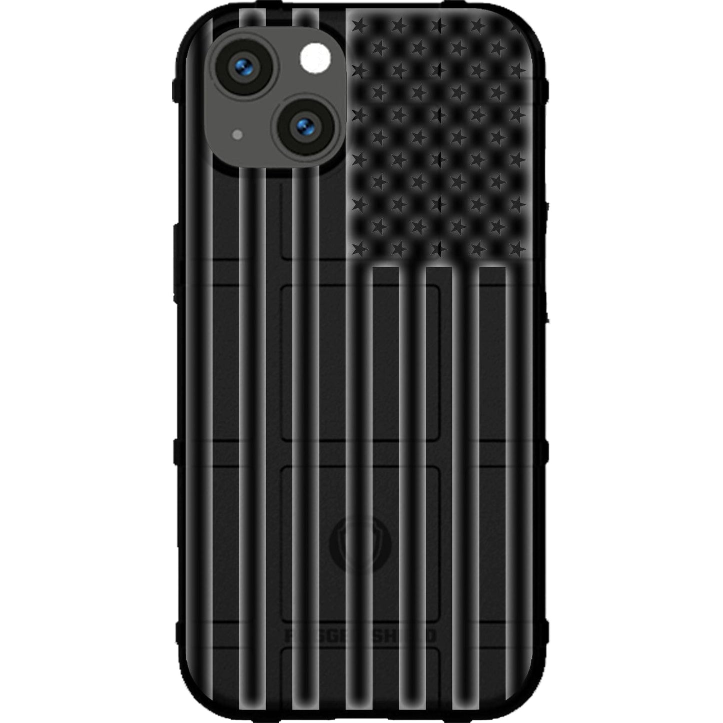 Assorted Color Printed US American Flags on Black Background Custom Printed Case Design for Apple, Samsung, Google & Motorola Phone Models