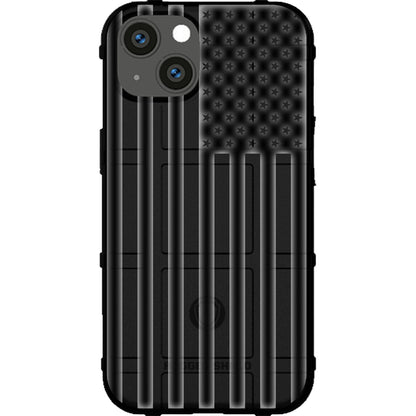 Assorted Color Printed US American Flags on Black Background Custom Printed Case Design for Apple, Samsung, Google & Motorola Phone Models