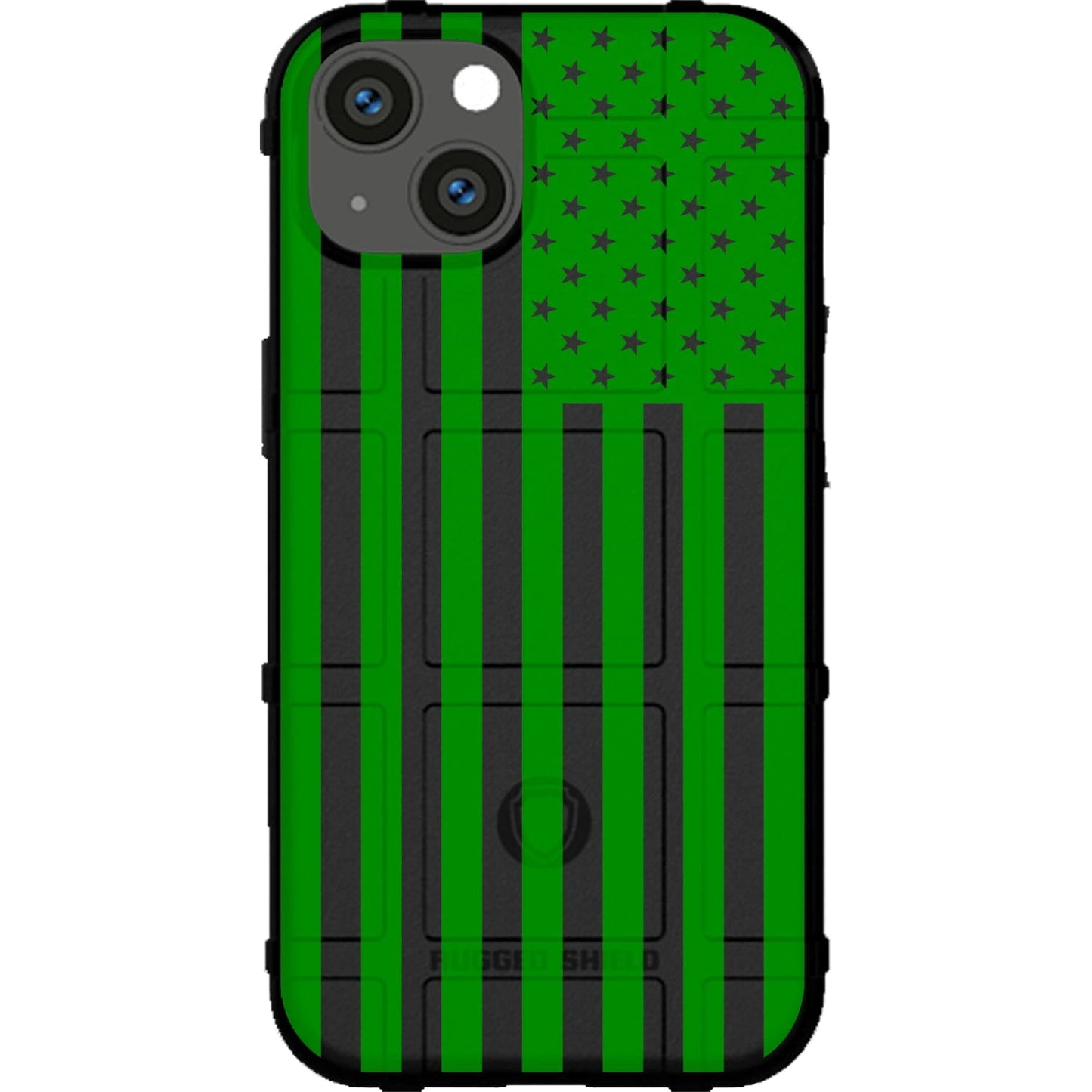 Assorted Color Printed US American Flags on Black Background Custom Printed Case Design for Apple, Samsung, Google & Motorola Phone Models