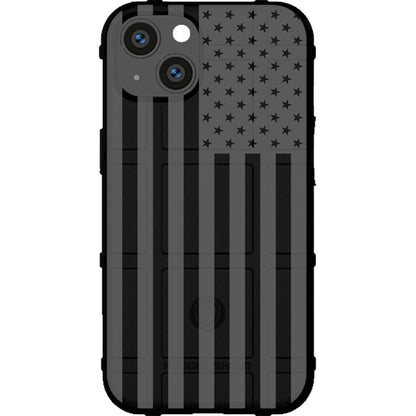 Assorted Color Printed US American Flags on Black Background Custom Printed Case Design for Apple, Samsung, Google & Motorola Phone Models