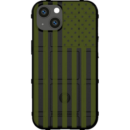Assorted Color Printed US American Flags on Black Background Custom Printed Case Design for Apple, Samsung, Google & Motorola Phone Models