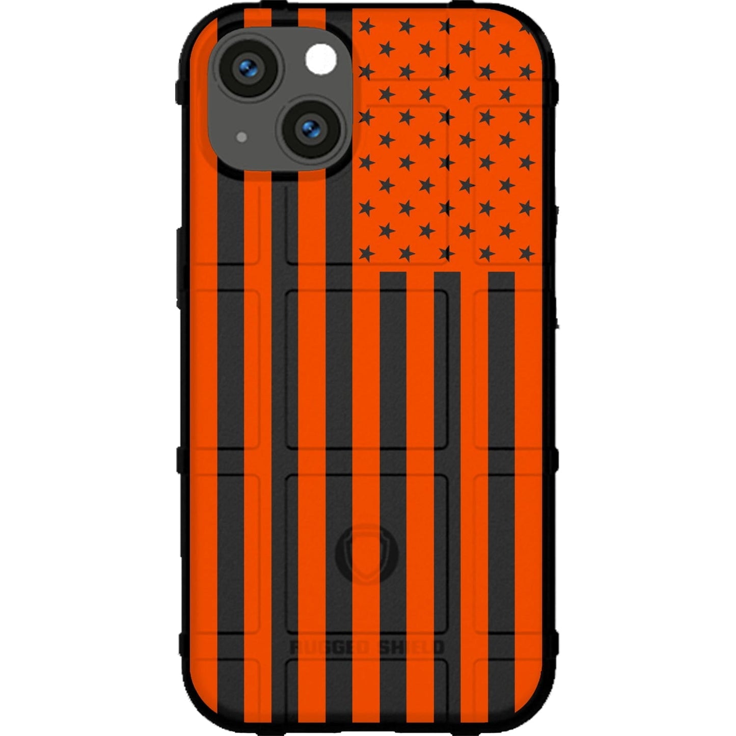 Assorted Color Printed US American Flags on Black Background Custom Printed Case Design for Apple, Samsung, Google & Motorola Phone Models