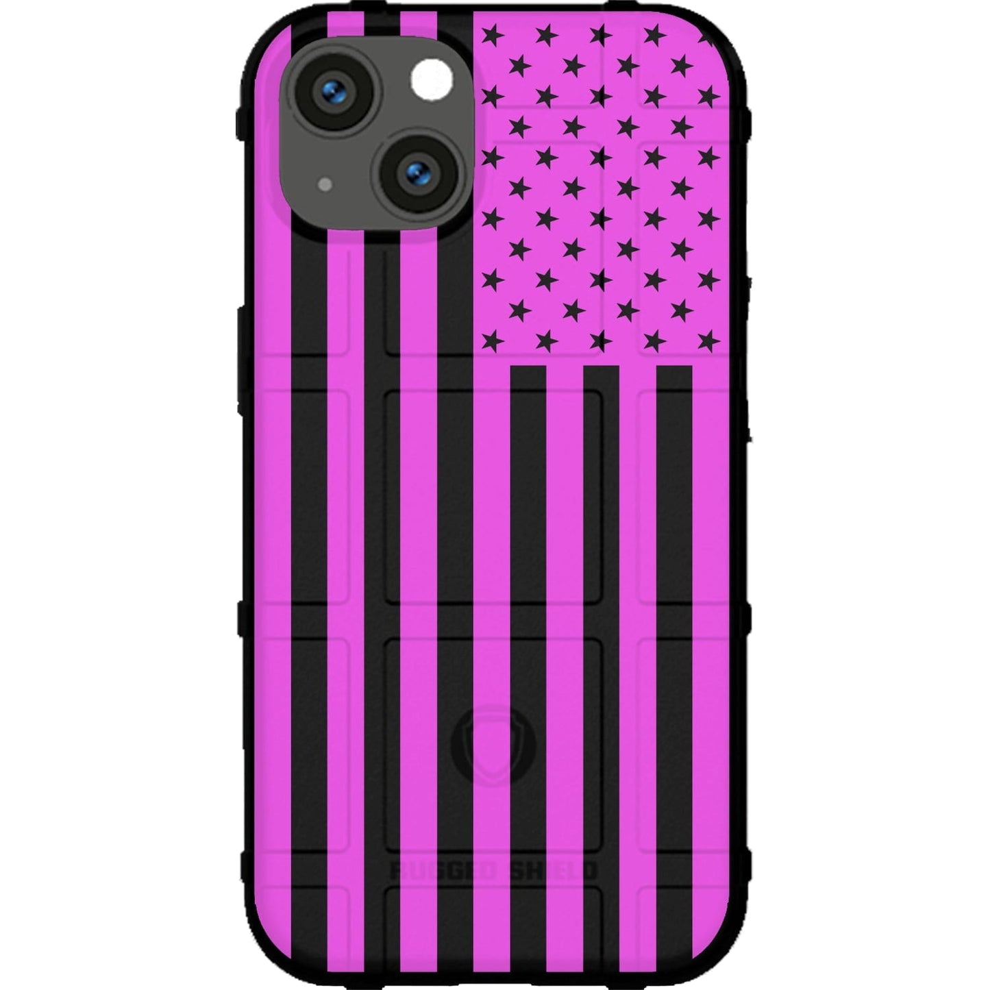 Assorted Color Printed US American Flags on Black Background Custom Printed Case Design for Apple, Samsung, Google & Motorola Phone Models