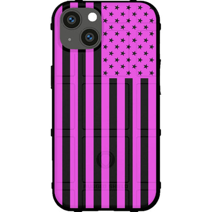 Assorted Color Printed US American Flags on Black Background Custom Printed Case Design for Apple, Samsung, Google & Motorola Phone Models