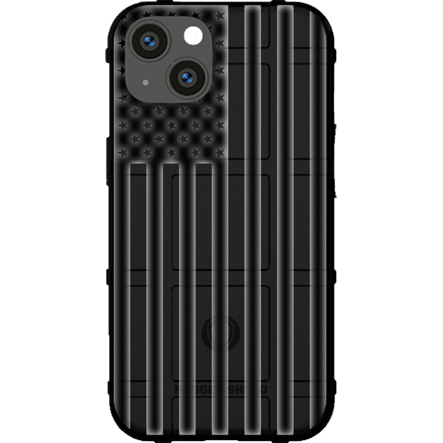Assorted Color Printed US American Flags on Black Background Custom Printed Case Design for Apple, Samsung, Google & Motorola Phone Models