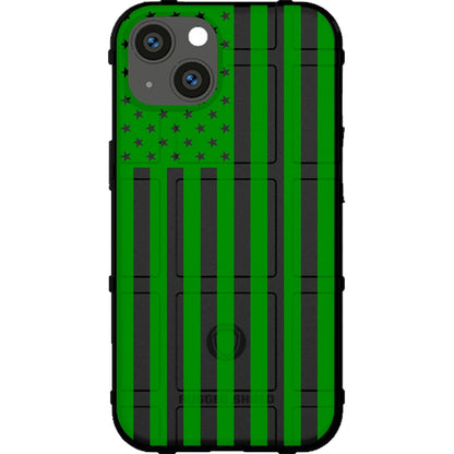 Assorted Color Printed US American Flags on Black Background Custom Printed Case Design for Apple, Samsung, Google & Motorola Phone Models