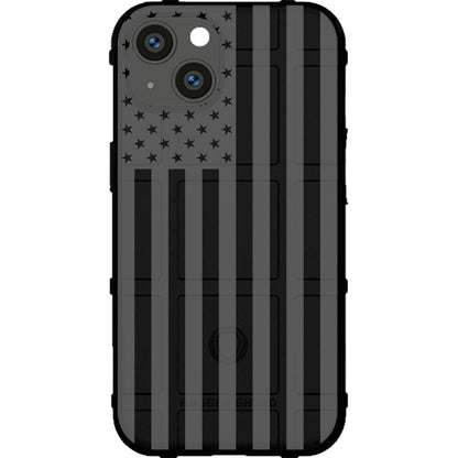 Assorted Color Printed US American Flags on Black Background Custom Printed Case Design for Apple, Samsung, Google & Motorola Phone Models