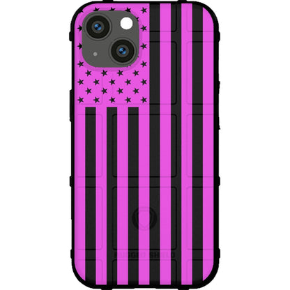 Assorted Color Printed US American Flags on Black Background Custom Printed Case Design for Apple, Samsung, Google & Motorola Phone Models
