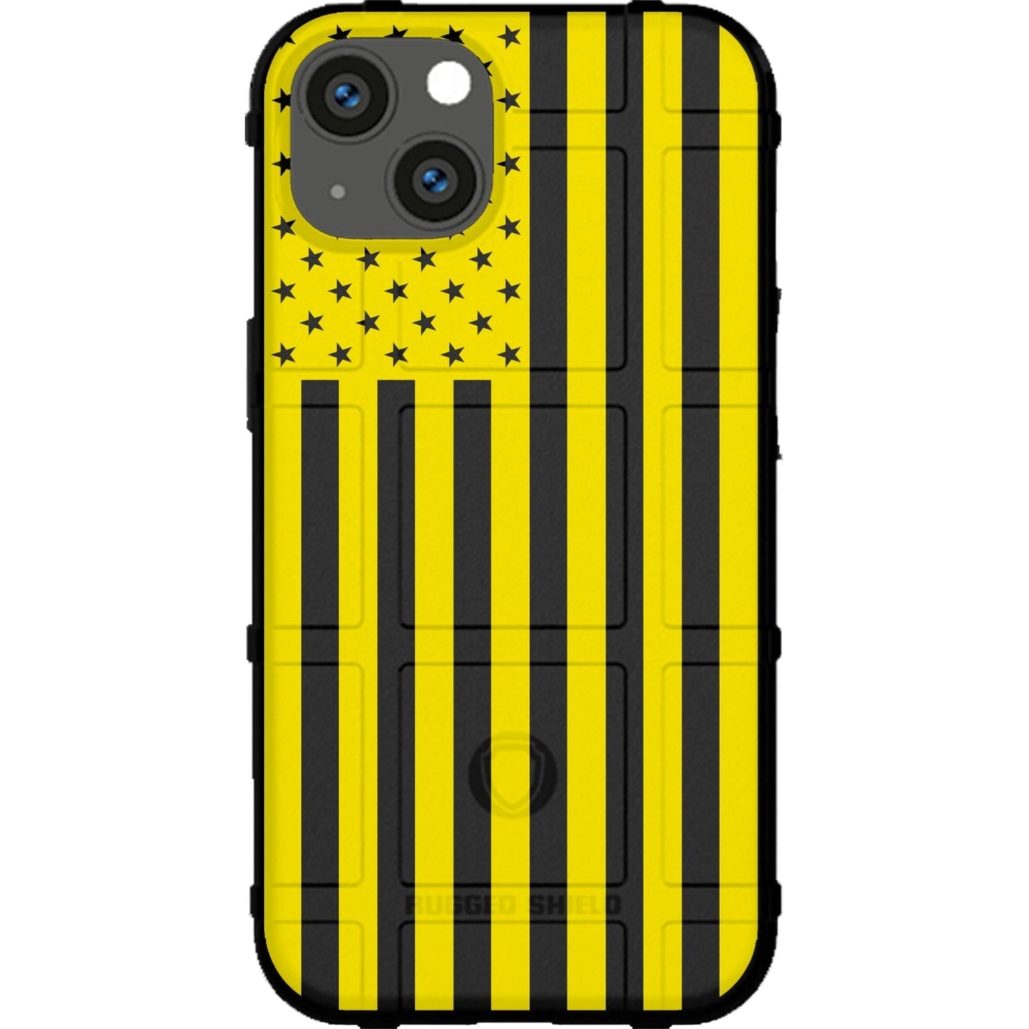 Assorted Color Printed US American Flags on Black Background Custom Printed Case Design for Apple, Samsung, Google & Motorola Phone Models