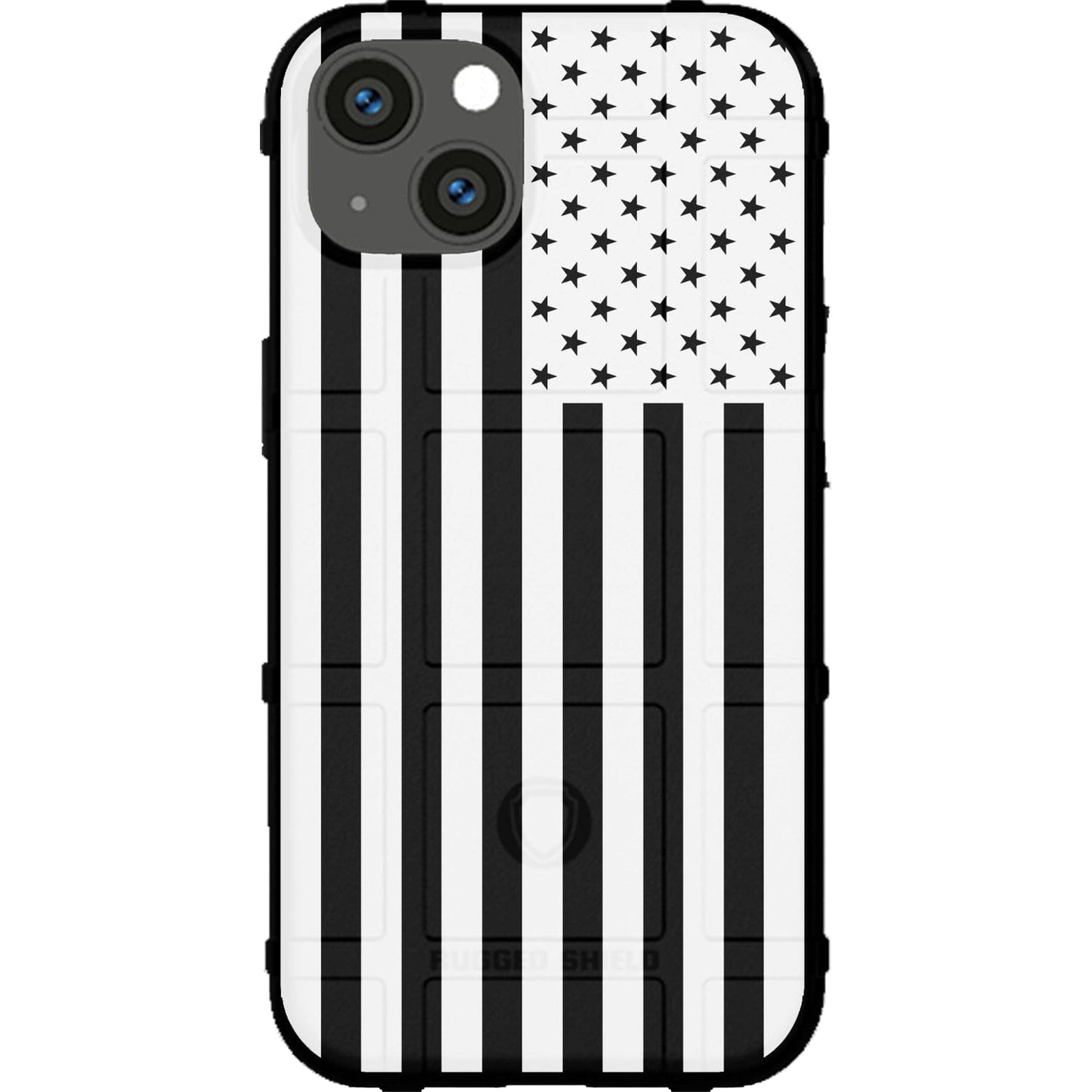 Assorted Color Printed US American Flags on Black Background Custom Printed Case Design for Apple, Samsung, Google & Motorola Phone Models
