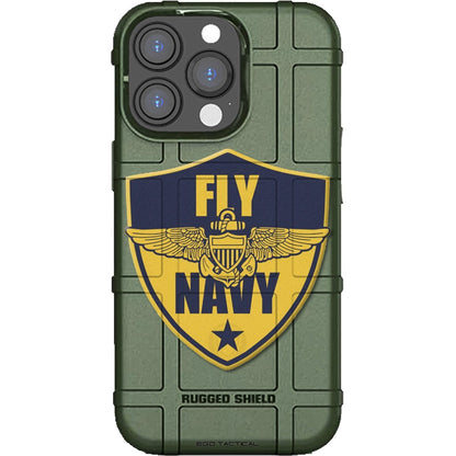 US Navy "Fly Navy" Shield Custom Printed Case Design for Apple, Samsung, Google & Motorola Phone Models