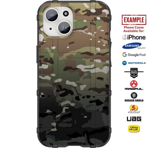 Multicam OCP Scorpion fade to Multicam Black Camouflage Custom Printed Case Design for Apple, Samsung, Google & Motorola Phone Models