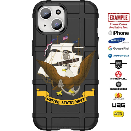 United States Navy ACE Anchor, USS Constitution and Eagle Custom Printed Case Design for Apple, Samsung, Google & Motorola Phone Models
