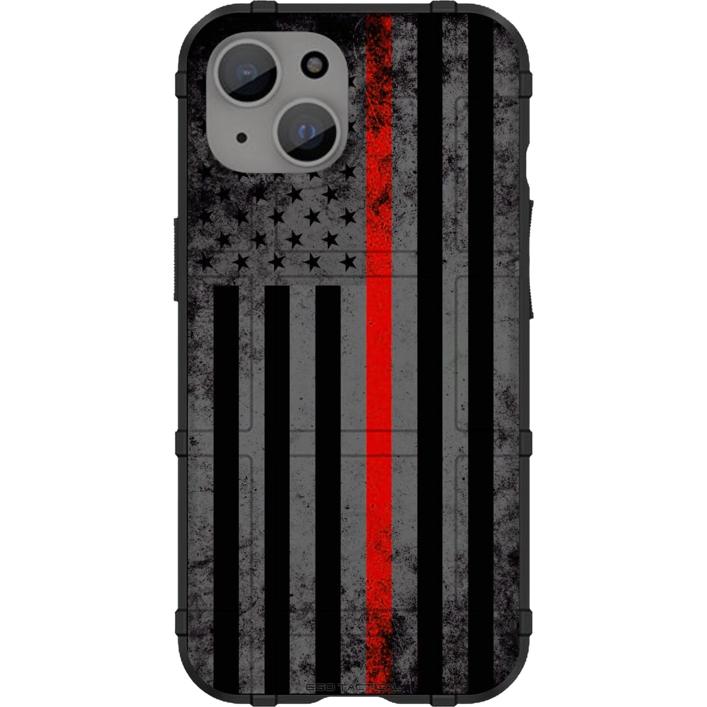 Worn Grey US American Flag Blue, Red, Yellow, Green Thin Line Assortment Custom Printed Case Design for Apple, Samsung, Google & Motorola Phone Models