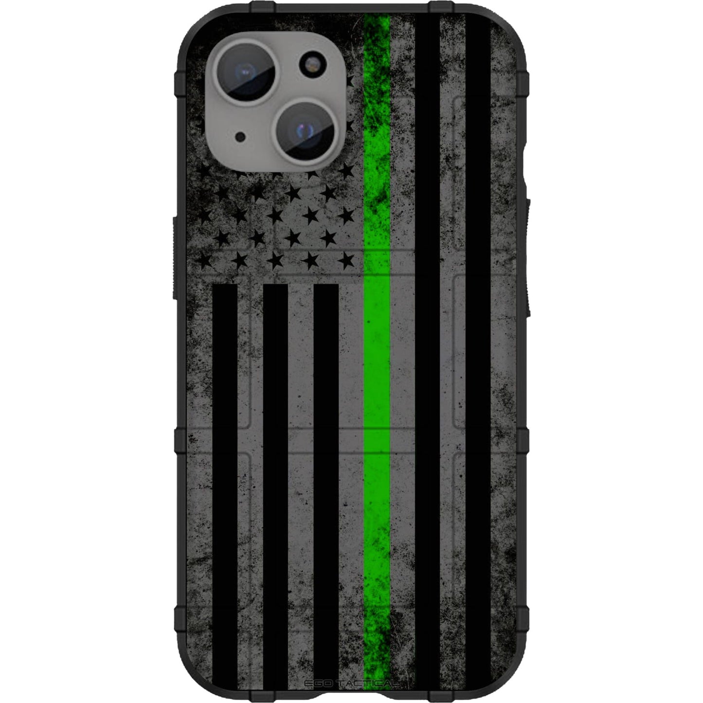 Worn Grey US American Flag Blue, Red, Yellow, Green Thin Line Assortment Custom Printed Case Design for Apple, Samsung, Google & Motorola Phone Models
