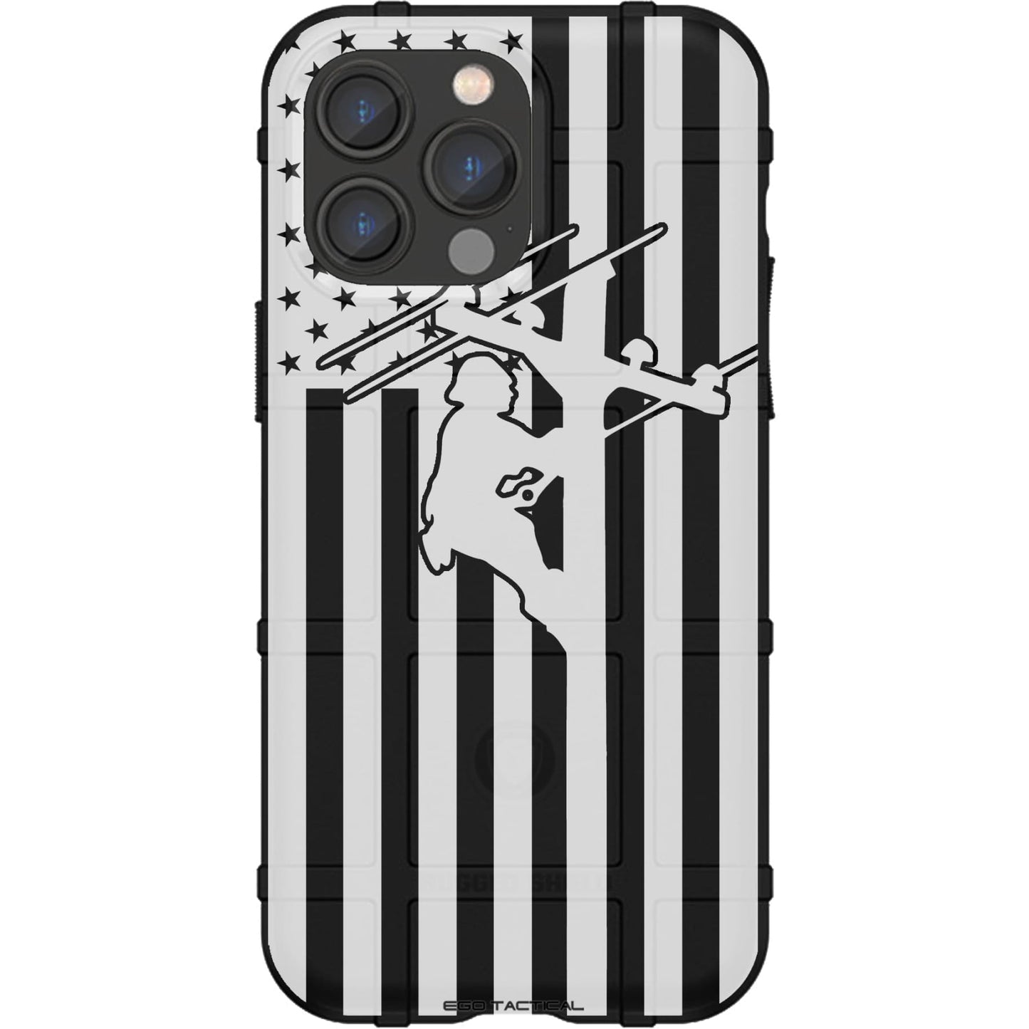 US Lineman Subdued American Flag Custom Printed Case Design for Apple, Samsung, Google & Motorola Phone Models