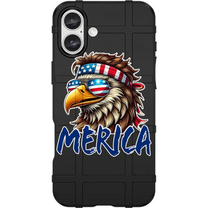 Merica Eagle Design Custom Printed Case Design for Apple, Samsung, Google & Motorola Phone Models