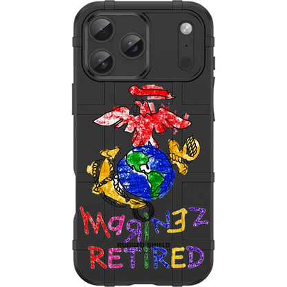 U.S. Marine Corps Crayon EGA Marinez Logo Custom Printed Case Design for Apple, Samsung, Google & Motorola Phone Models