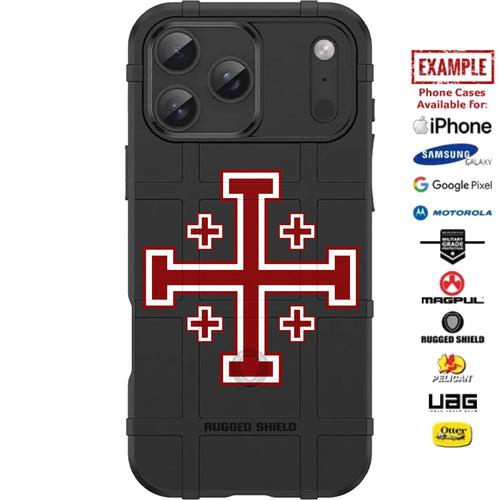 Jerusalem Cross Custom Printed Case Design for Apple, Samsung, Google & Motorola Phone Models
