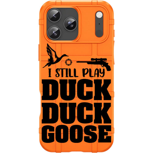 Orange Rugged Shield TPU Case with MagSafe Ring - Duck Duck Goose Design for iPhone 17 Pro & 17 Pro Max phone models