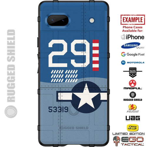 Aircraft Markings Tailcodes & Insignia on Sheetmetal Custom Printed Case Design for Apple, Samsung, Google & Motorola Phone Models